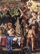 Joachim Wtewael Mars and Venus Discovered painting
